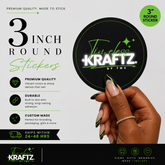 3 in Round Stickers