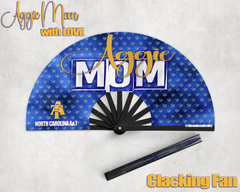 Aggie Mom with Love Clacking Fans