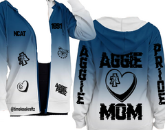 Aggie Mom Patched Ombre Jacket