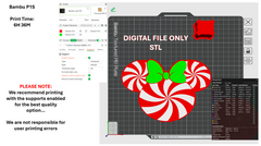 3D Minnie Mouse Christmas Mint Soap Holder - Digital Download Only