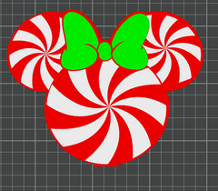 3D Minnie Mouse Christmas Mint Soap Holder - Digital Download Only