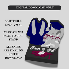 3D Class of 2025 NFC Scan To Gift Stand - Digital Download Only