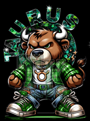 "Mean Bear" Zodiac Folding Trays