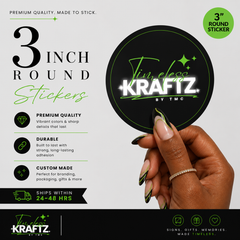 3 in Round Stickers