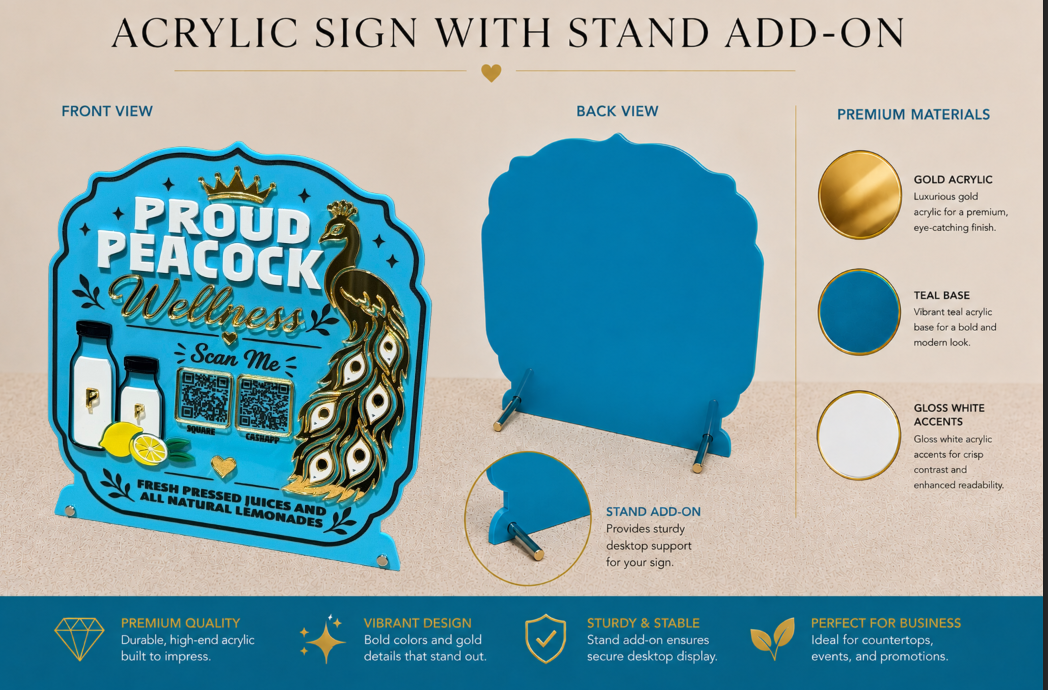 Customized Acrylic QR Scan Sign