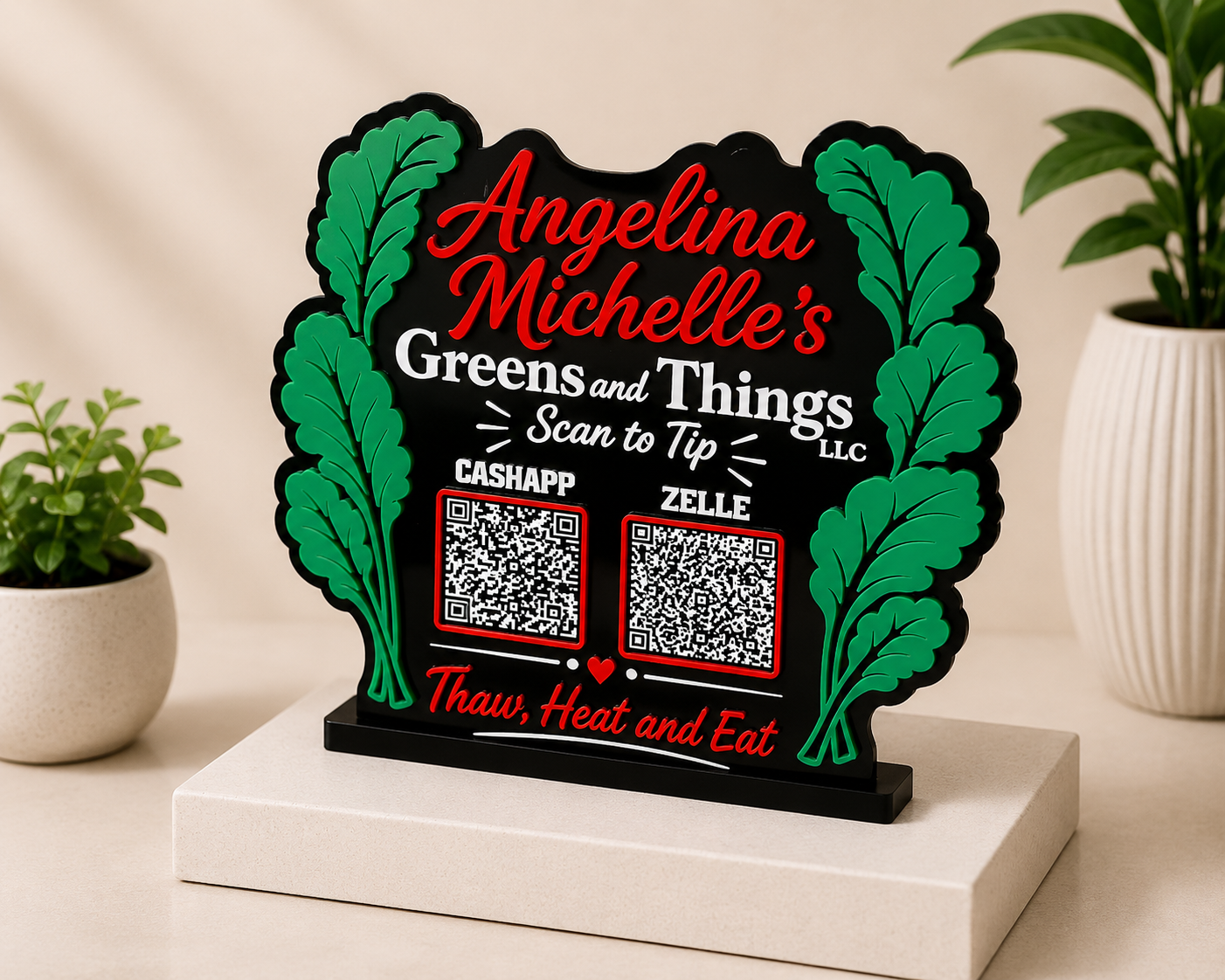 Customized Acrylic QR Scan Sign