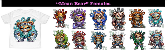 Female "Mean Bear" Zodiac T-Shirts