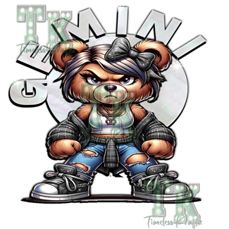 Female "Mean Bear" Zodiac T-Shirts