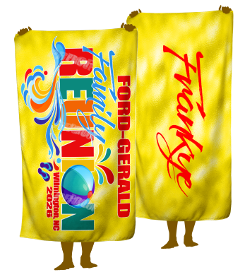 FORD-GERALD FAMILY RUNION BEACH TOWELS