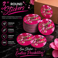 3 in Round Stickers