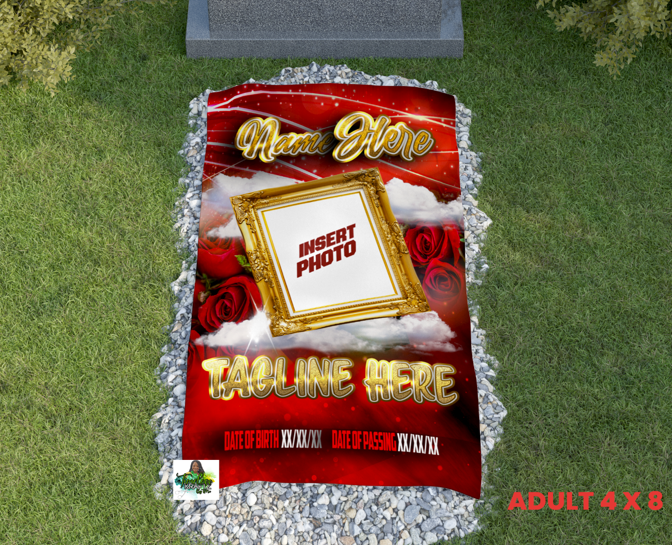 Roses ~ Adult Customized Grave Blankets