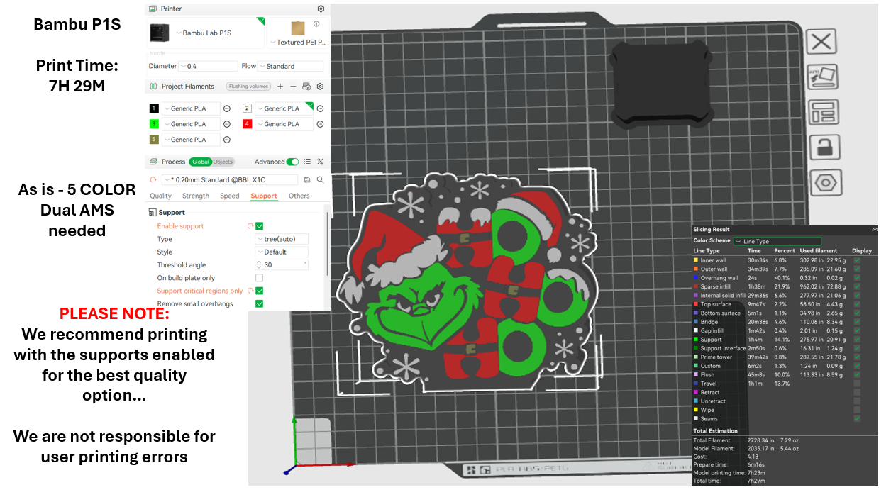 3D Grinch Ho Ho Ho Soap Holder - Digital Download Only