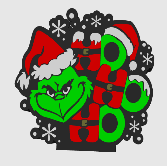 3D Grinch Ho Ho Ho Soap Holder - Digital Download Only