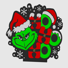 3D Grinch Ho Ho Ho Soap Holder - Digital Download Only