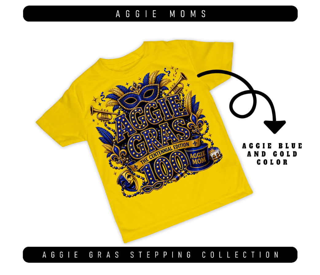 2026 Pre-Sale ~ Aggie Mom Stepping T-Shirt