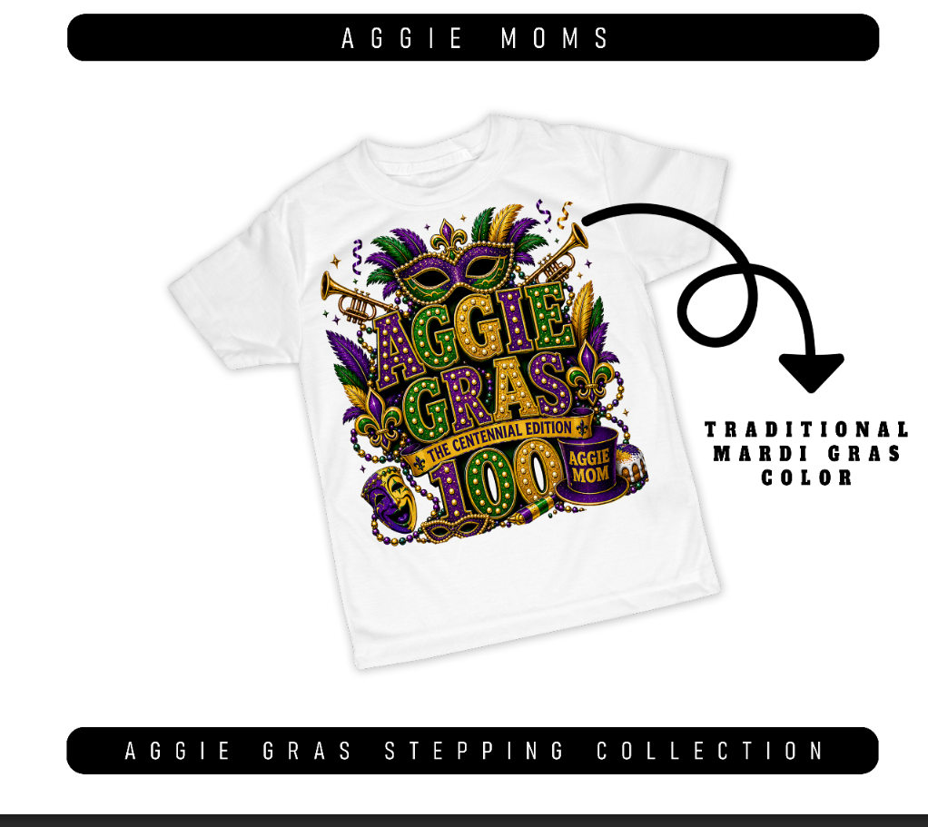 2026 Pre-Sale ~ Aggie Mom Stepping T-Shirt