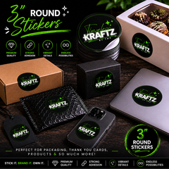 3 in Round Stickers