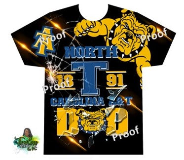 NC A&T Parent Allover T's