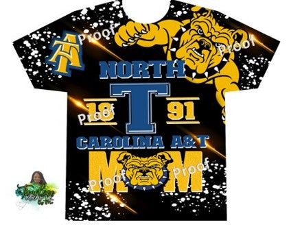 NC A&T Parent Allover T's