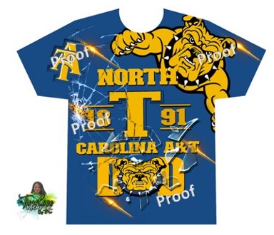 NC A&T Parent Allover T's