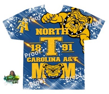 NC A&T Parent Allover T's