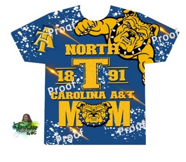 NC A&T Parent Allover T's