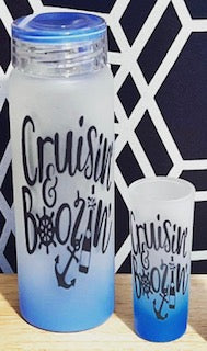 Customized Glass Tumbler and Shot Glasses