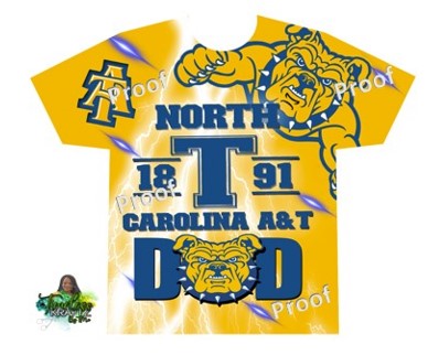 NC A&T Parent Allover T's