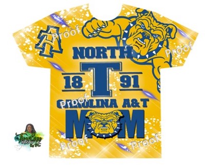 NC A&T Parent Allover T's