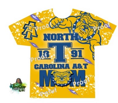 NC A&T Parent Allover T's