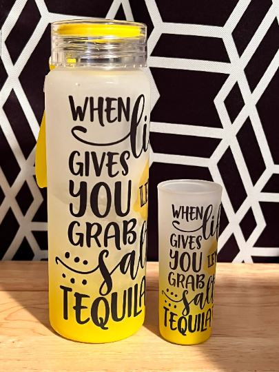 Customized Glass Tumbler and Shot Glasses