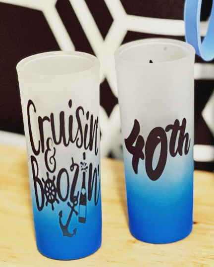 Customized Glass Tumbler and Shot Glasses