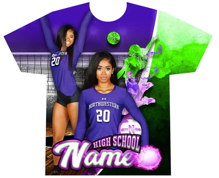 Customized All Over Print T-Shirt - Volleyball